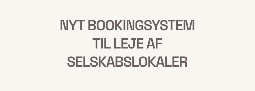 Selskabslokaler kan nu bookes online
